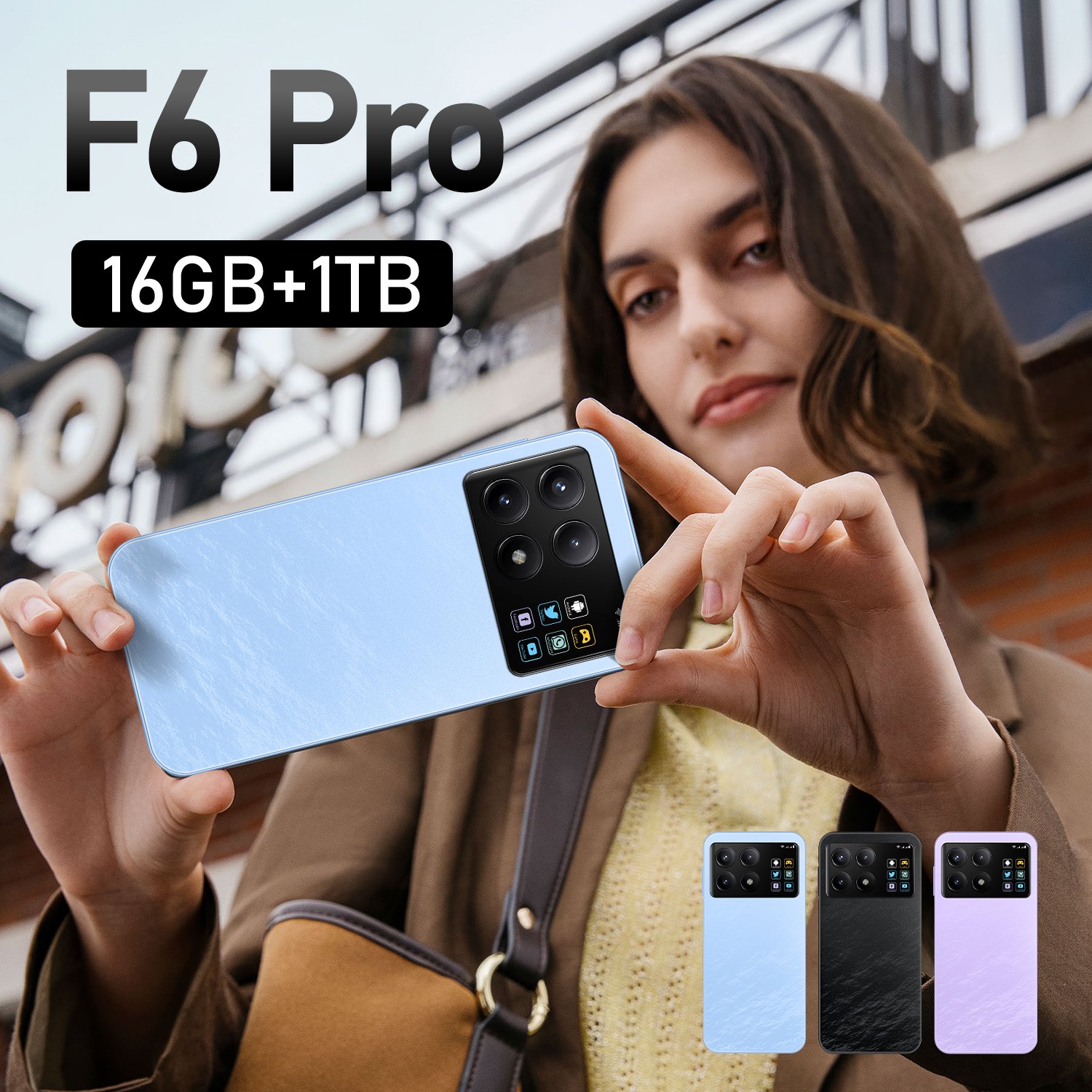 OEM Original F6 Pro Global 5G Unlocked Dual SIM Android Mobile Phone Deca Core CPU 108MP Rear Camera